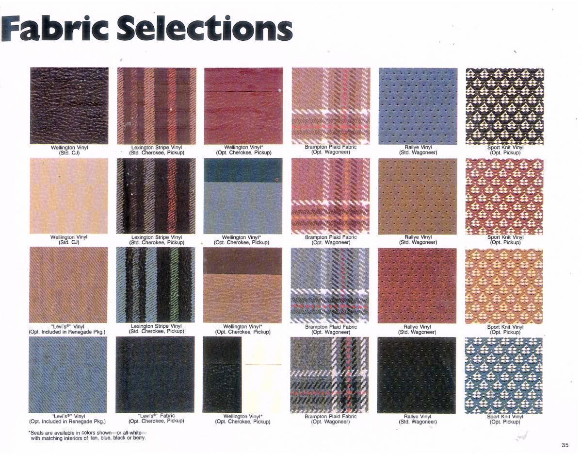 1977 jeep fabric selection - israeljeeps